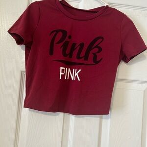 PINK Victoria's Secret Kids Tee - Burgundy